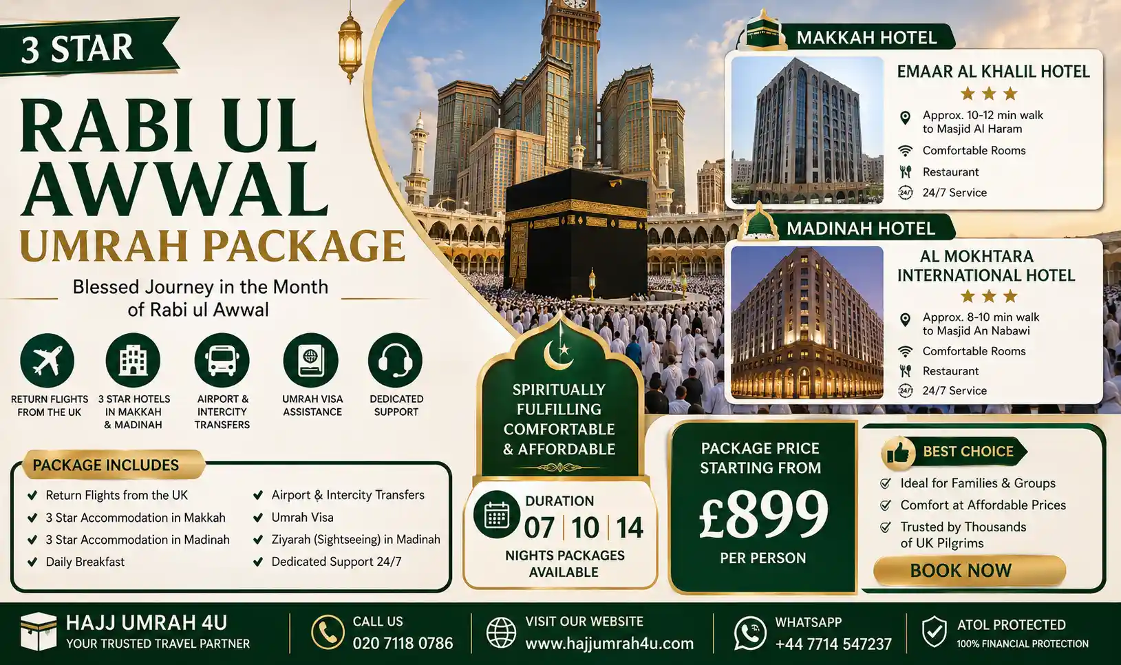 3 Star Rabi ul Awwal Umrah Package 1